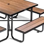 Factory Customized Picnic Table Outdoor Wooden Table Bench Garden Furniture