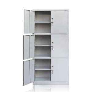 Wholesale Three Tiers Knock Down Gray Metal Storage Cabinet from china suppliers
