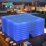 Portable Cube Colorful Light Tents Inflatable LED Tent For Outdoor Events Party
