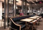 Solid Wood L Shaped Diner Booth , French Style Luxury Banquette Bench Seating