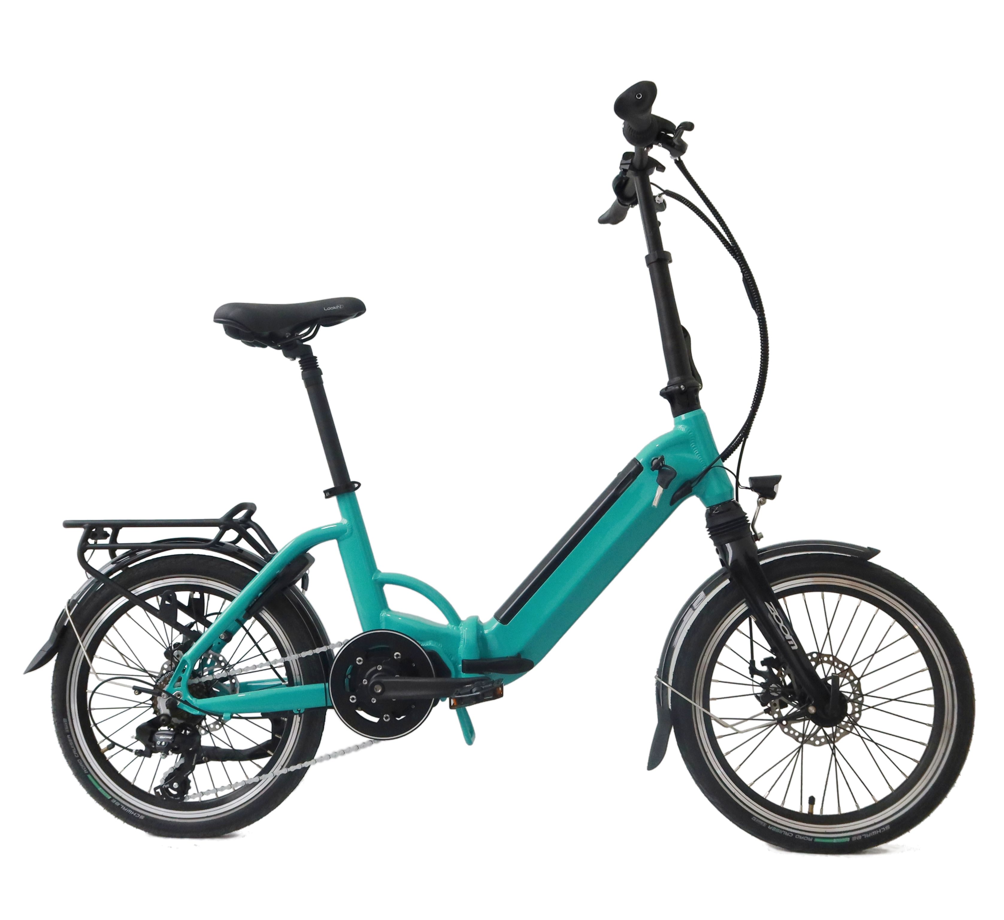 Hidden Battery Mid Drive Electric Bike Max Speed 30km/h 20 Inch Folding Ebike 250W