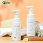 Matte Surface Foam Dispenser Bottle Clear White PET Facial Cleanser Mousse Foam