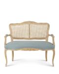 Event linen upholstery rattan back dining chair,handcrafted wood frame with