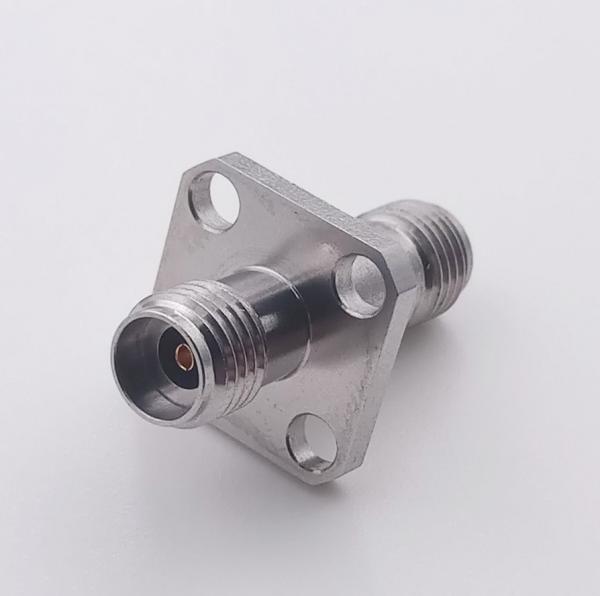 Straight 40Ghz Exterior Coaxial Cable Connectors 2.92mm Female To Female Adapter