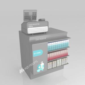 Wholesale GDR09-Y001-A Retail Display Counter with 5mm Gray Glass and Cash Register Compartment for Mall Booths from china suppliers