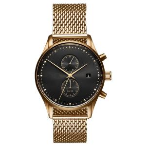 Wholesale Brand logo sun grain dial gold plated stainless steel case custom watch face from china suppliers