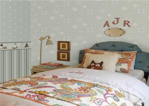 Wholesale Fashion Little Girl Wallpaper For Bedroom , Kids Room Wallpaper Light Green Color from china suppliers