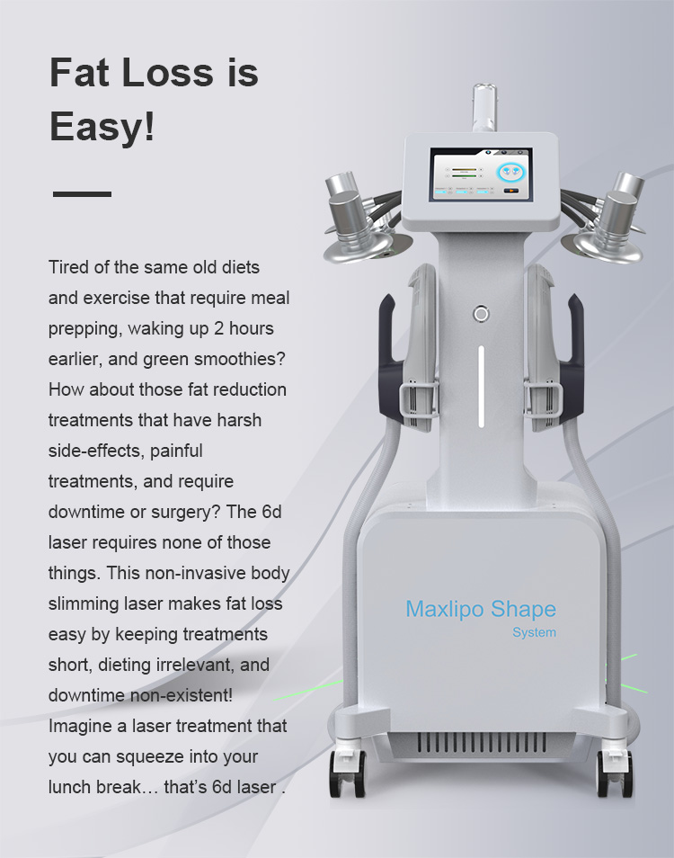 Non Invasive 532nm 6D 2 In 1 Lipo Laser Slimming Machine 300W Laser Therapy Machine