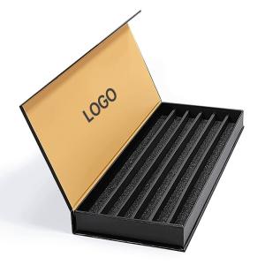 Wholesale Black Custom Logo Luxury Gift Packaging Magnetic Box with Paperboard Liner from china suppliers