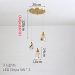 Modern diamond crystal pendant lights living dining room bedroom kitchen indoor