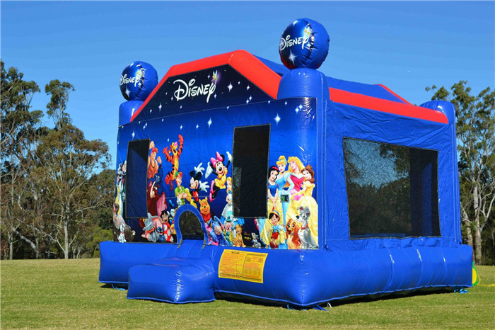 Durable Toddler Inflatable Bouncer , Outdoor Commercial World Disney Jumping Castle