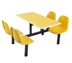 Durable backrest seat table school restaurant canteen steel office furniture