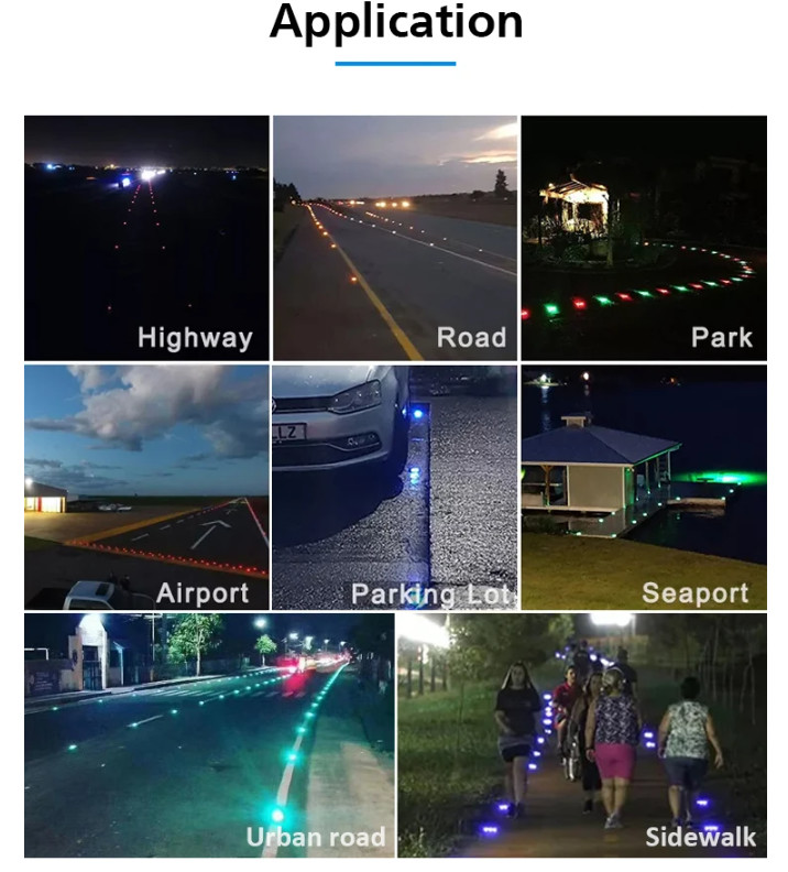 Aluminum Road Safety Products Semi Circle Waterproof LED Cat Eyes