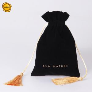 Wholesale Custom Logo Non Woven Fabric Black Drawstring Packaging Bag For Cosmetic from china suppliers