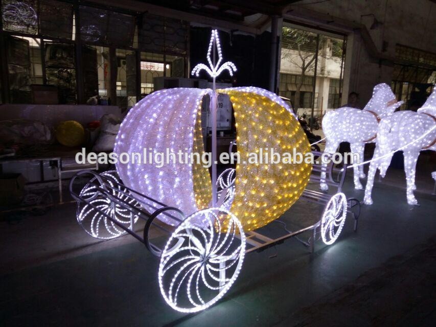 led outdoor christmas decoration horse carriage