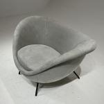Minimalist Modern Hotel Lobby Furniture Single Velvet Lounge Sofa Chair