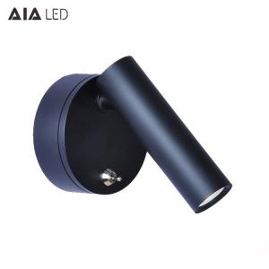 China Nordic hotel  headboard wall light round surface mounted LED reading wall lamp bed wall light with switch on sale