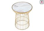 Gold Vertical Moulding Frame Stainless Steel Coffee Table Commercial Indoor