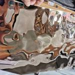 Water Ripple Sheet / Water Wave Pattern Stainless Steel Sheet 0.3 - 3.0mm Silver