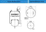 VOL-VO 6607 N P01 Truck Firestone Air Bags With Rubber / Steel Piston