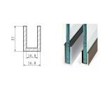 China U C Channel Aluminium Glass Clamp Brackets For Frameless Glass for sale