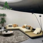 Custom Interior Luxury Sofa Furniture Elegant Curved Floor Seating Sofa
