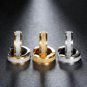 Wholesale Silver Color&amp;Gold-Color Punk Rock Stainless Steel Small Hoop Earrings for Women Wedding Party Jewelry from china suppliers
