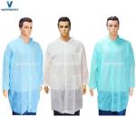 Hospital Long Sleeve Disposable Lab Coat in White / Blue / Green / Purple / Pink