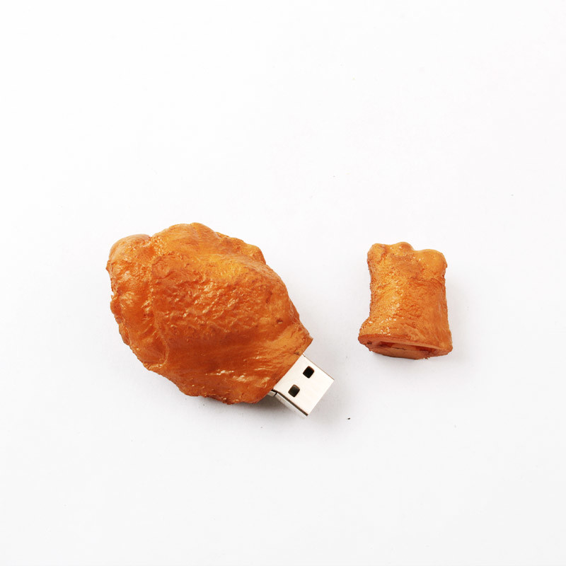 Artificial Food Shaped By Chicken Leg Usb Flash Drive Usb 2.0 And 3.0