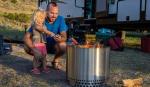 OEM Portable Steel Fire Pits 15Inch Wood Burning Stoves Sliver Painted