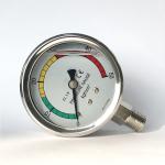 1/4 NPT Radial Mount Liquid Filled Pressure Gauge 50 Kg/Cm2 Nickled Brass