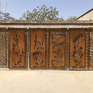 Wholesale Backyard 35 Inch Laser Cut Metal Fence Panels 0.9m Metal Art Screens from china suppliers