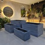 Modern Style Fiber Clay Planters Powder Coated Finishing