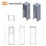 SGS Approve Outdoor Metal Furniture Corten Steel Letterbox Freestanding