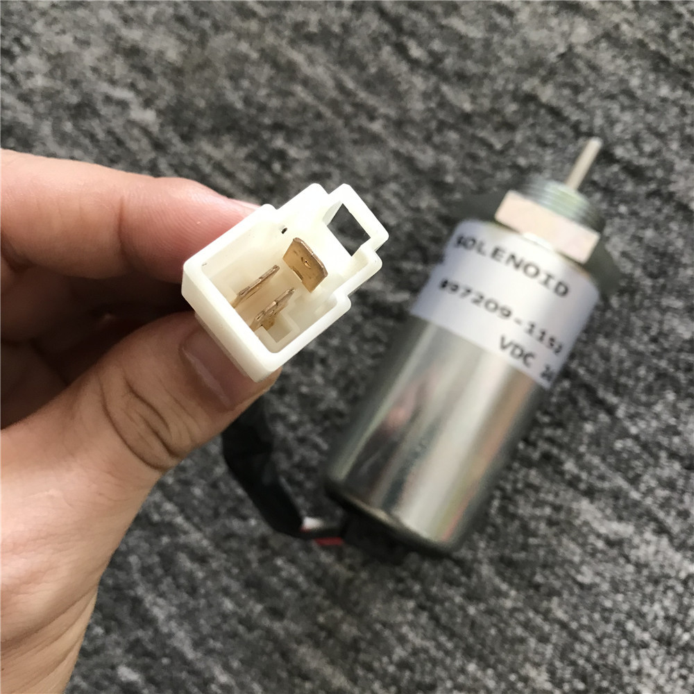 Engine Flue Off Switch Solenoid Valve 897209-1152 FOR CX78US/ Kobelco SK75-8/ Hitachi ZAX70/4LE2