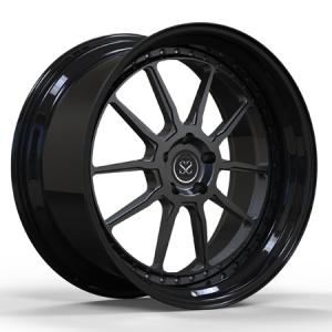 Wholesale Tuning Design Center Grey Barrel Gloss Black Forged Deep Dish Rims from china suppliers