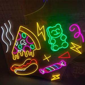 Wholesale Pizza neon sign hot dog custom neon signs for snack bar food shop from china suppliers