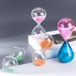 Hand Blown Colored Hourglass Sand Timer Modern / Simple Style