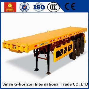 Wholesale 13T Fuwa Axle 40 ton Flat Bed Semi Trailer , Container Semi Trailer Yellow Red Green Blue from china suppliers