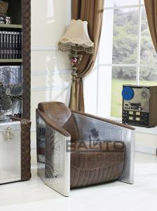 Wholesale British style antique leather chair with aluminium frame,#2008 from china suppliers