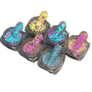 Wholesale Professional Beauty Salon False Nail Tips with High Temperature Resistance 180-200°C Reflective Glitter Art from china suppliers