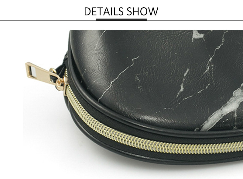 Shell Shape Waterproof Travel Marble PU Cosmetic Make Up Bags