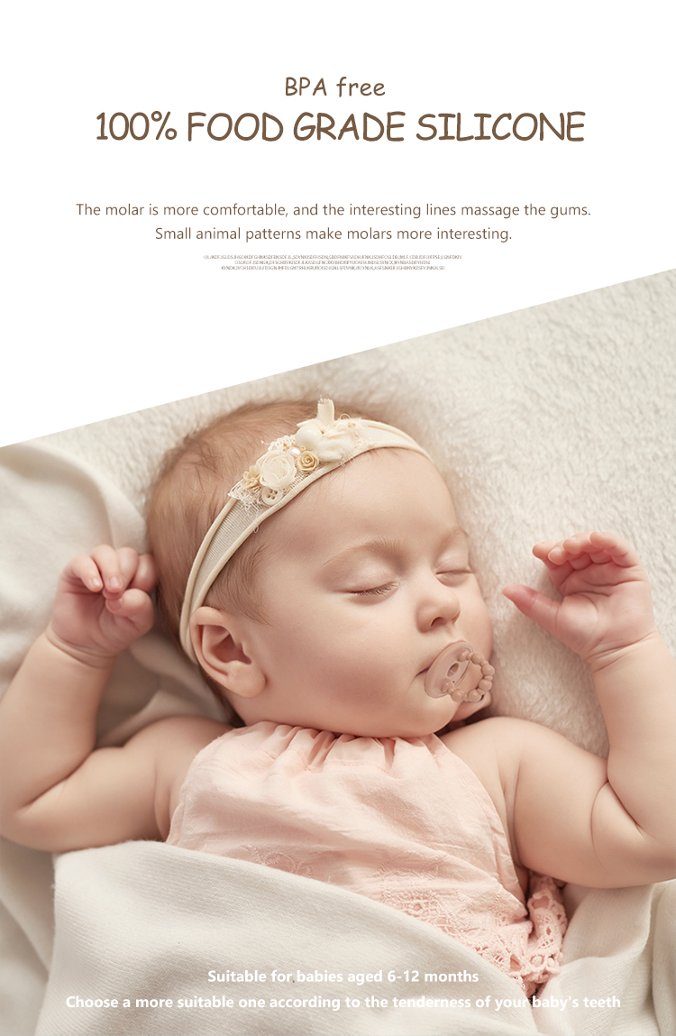 Bear Food Grade Silicone Baby Teether BPA Free Eco Friendly