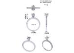 Round Cut 1.5 Carat Oval Diamond Ring 2.45g Weight OV8×6MM Size For Engagement
