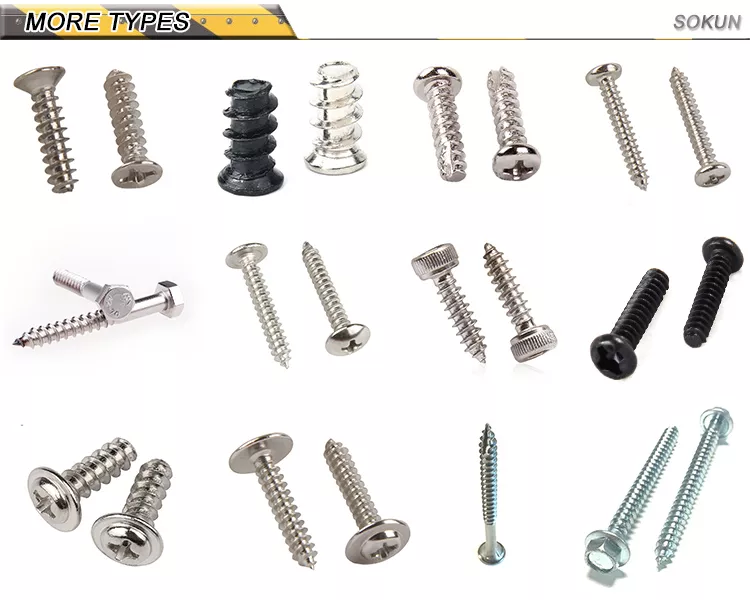 Metric DIN 304 Stainless Steel Flat Head Screw Countersunk Head Machine Screws Phillips Pointed Tail Self-Tapping Screws