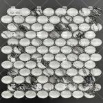 Unique Round Glass Cabochon Mosaic Tile Bathroom Kitchen Moeden Decorative