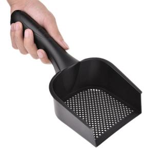 Wholesale Black Plastic Small Holes Fine Litter Scooper Shovel For Cat Dog from china suppliers