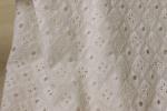 125cm Cotton Embroidered Lace Fabric , Translucent Lace Print Cotton Fabric