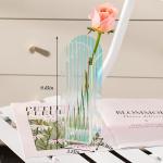U Shape Bending Rainbow color Flower Acrylic Vase For Home Decor Or Wedding