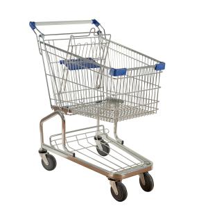 Wholesale German Supermarket Shopping Trolley 125L Metal Wire Trolley Customizable from china suppliers